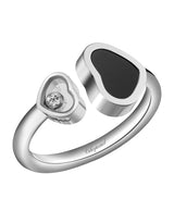Harrods Chopard Happy Hearts Ring in White Gold with Diamond- Buy online at McGrocer