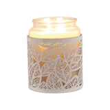 Aroma wax melt burner white leaves design - British product