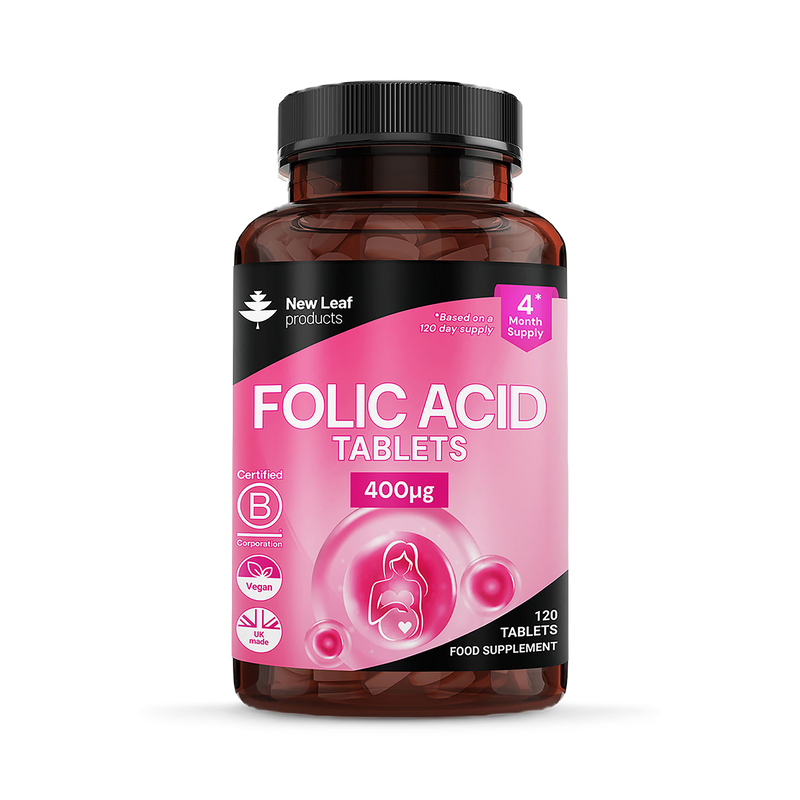 New Leaf folic acid prenatal tablets 120 (British brand)