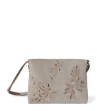 Brunello Cucinelli suede shoulder bag with embroidered flowers (British brand)