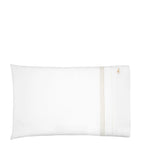 Hand-Embroidered Oxford Pillowcase in Egyptian Cotton Percale, 50cm x 75cm