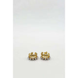 Superdrug SVNX Double Heart Pearl Huggie Earrings- Buy online at McGrocer