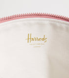 Harrods toile half moon cosmetic bag, UK version