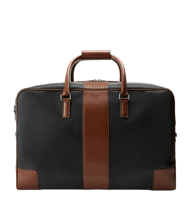 Men's Suede and Calfskin Satchel with Adjustable Strap and Zip Pocket, 24cm x 34cm x 12cm