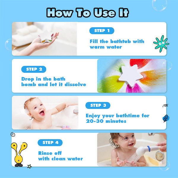 DIY Rainbow Bath Bombs 8 Pack, UK version
