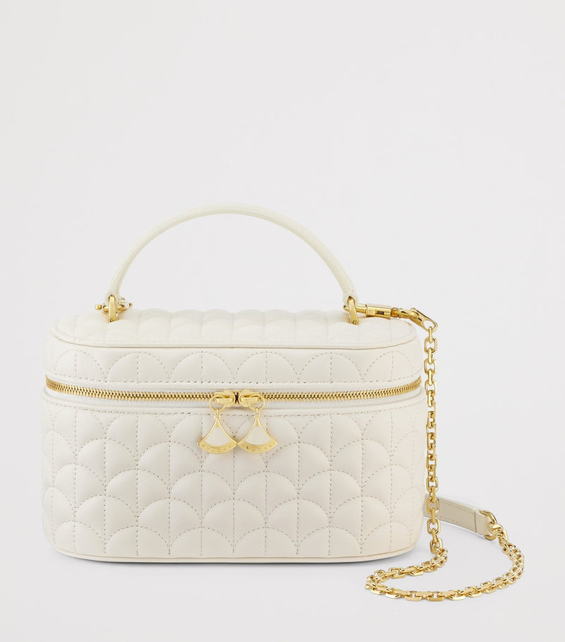 Bvlgari vanity case bag in Perla White calf leather, UK version