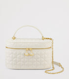 Bvlgari vanity case bag in Perla White calf leather, UK version
