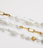 Monica Vinader gold vermeil keshi pearl necklace - British product