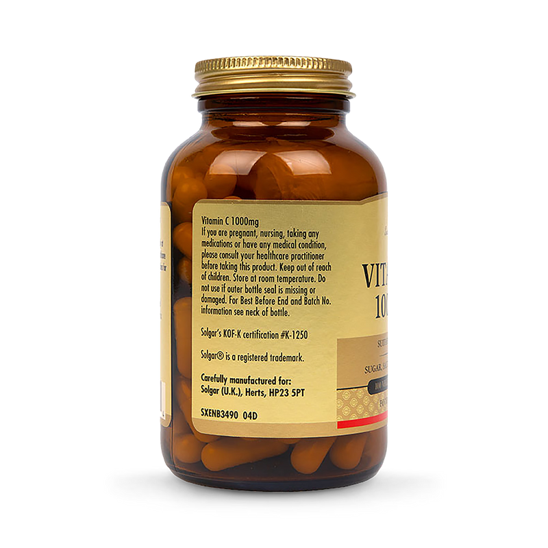 Solgar Vitamin C capsules 1000mg 100 count (British brand)