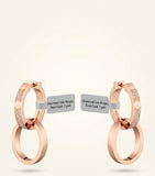 Cartier Love double hoop earrings rose gold diamonds (British brand)