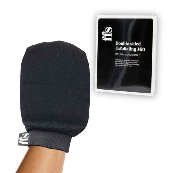FFS Beauty Double Sided Exfoliating Mitt Black - British product