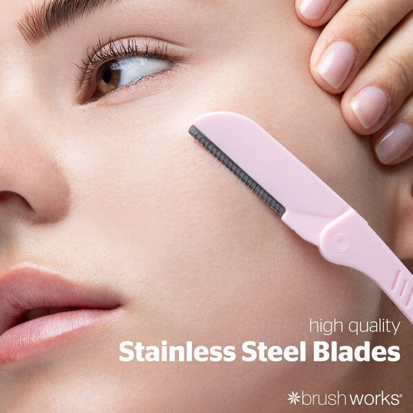 Brushworks Precision Eyebrow Razor Pack of 3 - British product