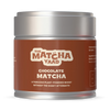 The Matcha Yaad chocolate matcha blend 25g tin, imported from the UK
