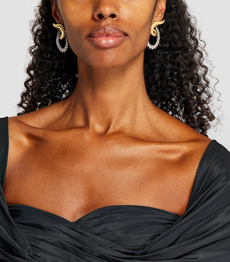 Yeprem Golden Strada earrings in 18kt yellow gold with diamonds - British product