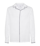 Lightweight Cotton Satin Hooded Overshirt with Detachable Hood