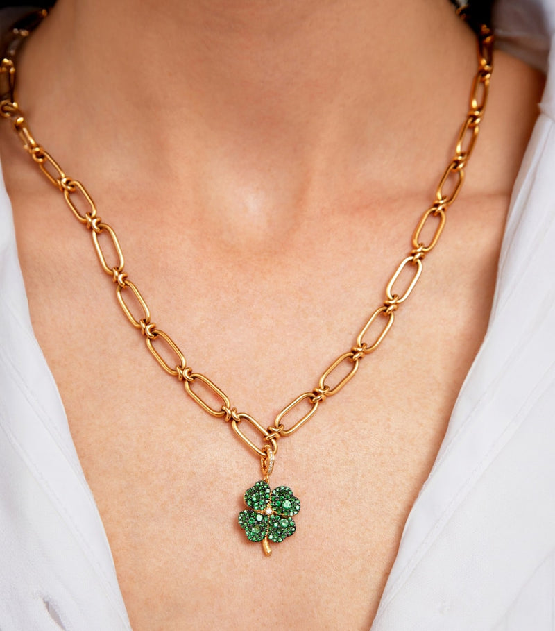 Annoushka 18k gold clover charm pendant - British product