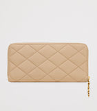 Saint Laurent matelassé zip-up wallet lambskin (British brand)