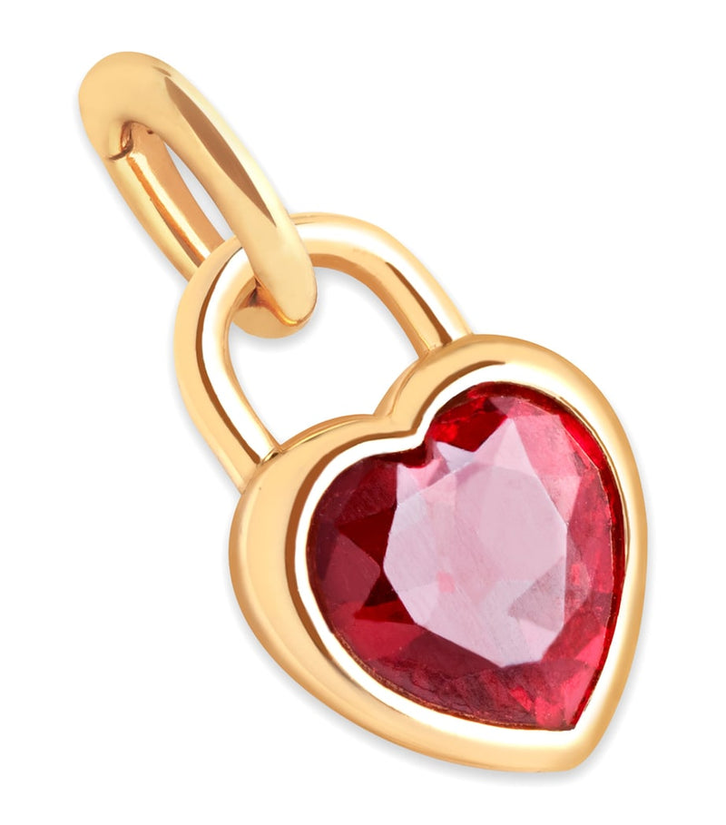 Astrid & Miyu gold-plated silver heart charm with cubic zirconia - British product