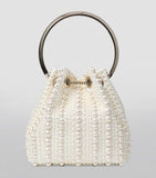 Jimmy Choo Pearl Bon Bon top-handle bag satin pearl - British product