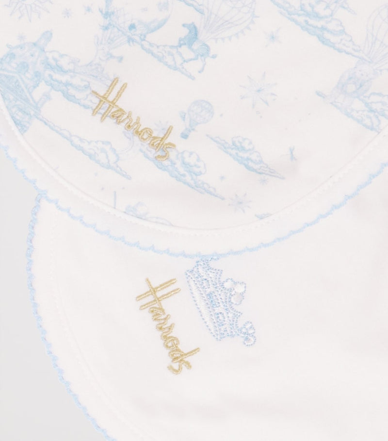 Harrods cotton balloon bib set of 2, imported from the UK