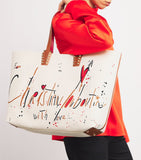 Christian Louboutin large canvas beach bag with graphic print - British product