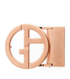 Giorgio Armani satin rose gold GA logo belt buckle (British brand)