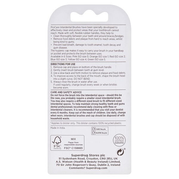 Superdrug Pro Care IDB Orange 0.45mm X6 GOODS Superdrug