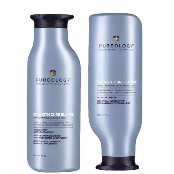 Pureology Strength Cure Blonde Shampoo Conditioner Duo 266ml, imported from the UK