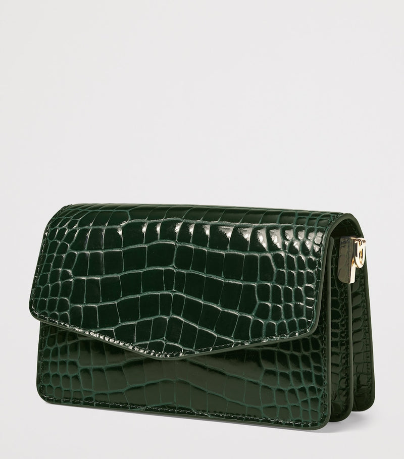 Aspinal of London Eliza croc-embossed clutch bag (British brand)