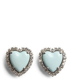 Valentino Garavani Crystal Coeur Hyperbole clip-on earrings, imported from the UK