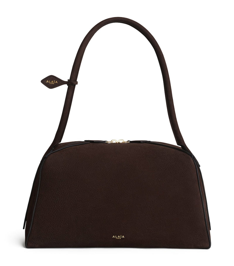 Alaïa Le Bouledogue shoulder bag nubuck leather, imported from the UK