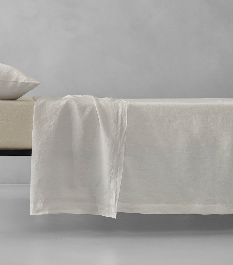 Society Limonta linen flat sheet Super King 270x290cm, UK version