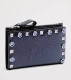 Valentino Garavani embellished calfskin card holder with Rockstud - British product