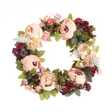 Superdrug Livingandhome Artificial Peony Mixed Flowers Wreath 45cm Diameter- Buy online at McGrocer