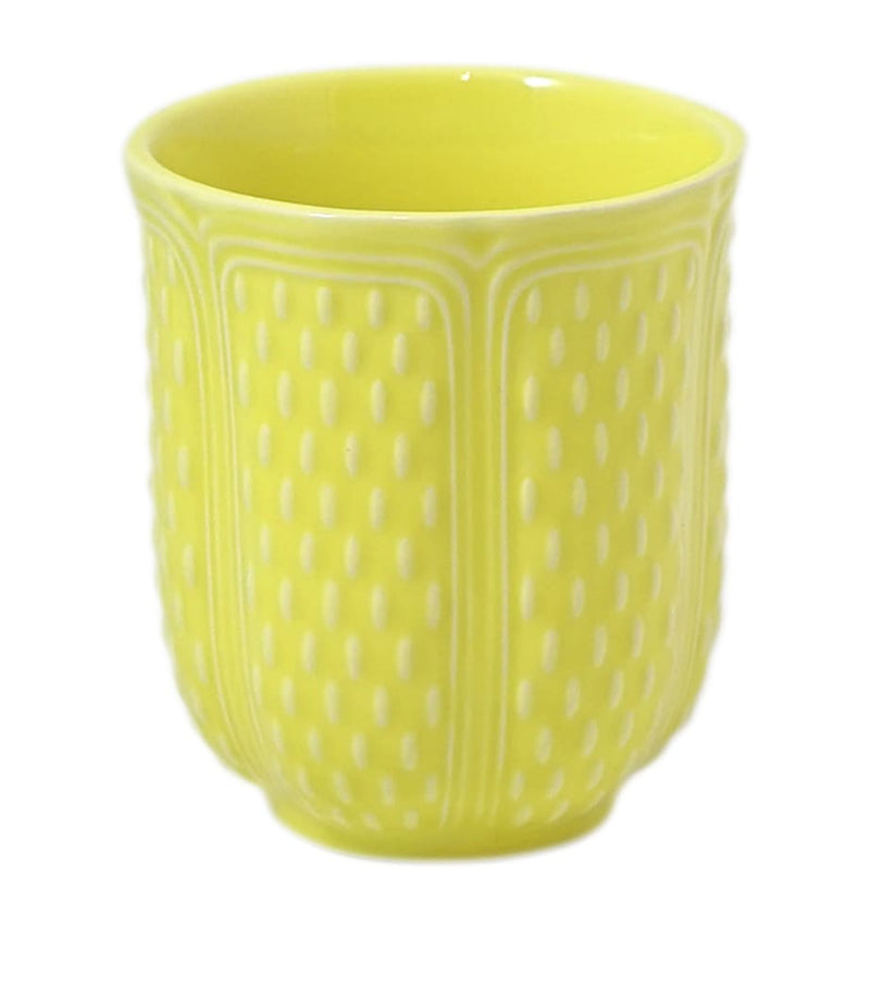 Gien earthenware teacup cactus relief (British brand)
