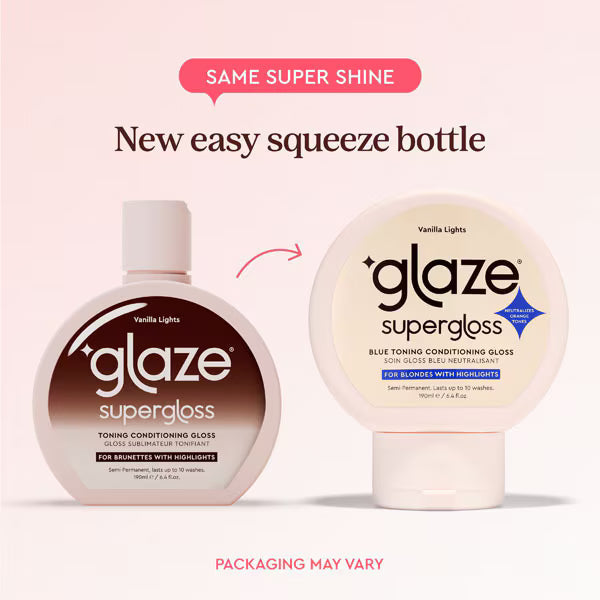 Glaze Supergloss Toning Gloss Vanilla Lights 190ml, britisk versjon