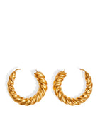Schiaparelli twisted hoop earrings gold-tone brass - British product