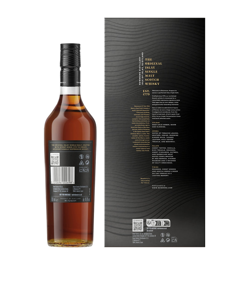 Bowmore 21-Year-Old Sherry Oak Cask Scotch Whisky 70cl - British product