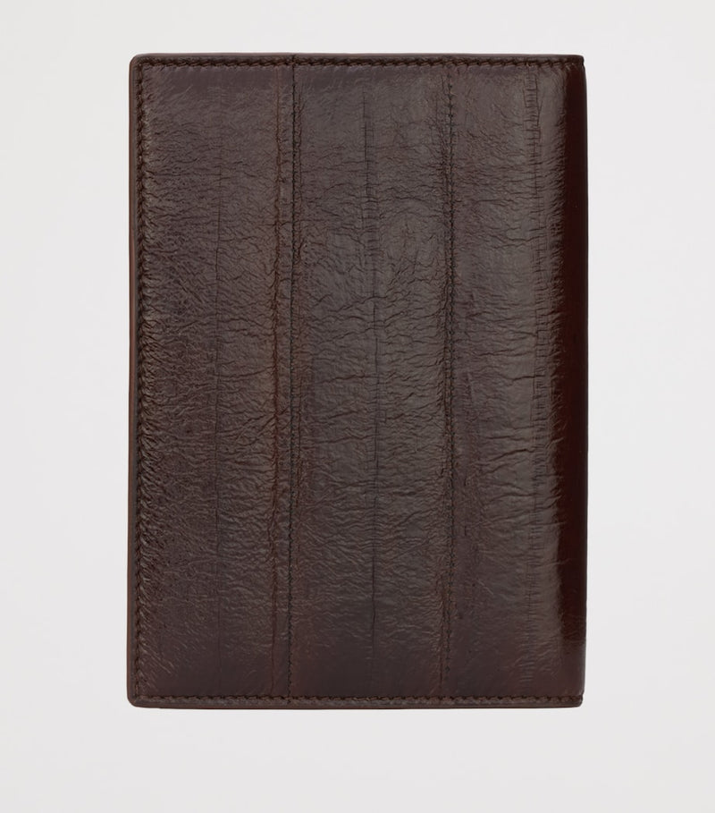 Saint Laurent leather passport holder with monogram, UK version