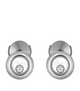 Harrods Chopard Happy Diamonds Icons Earrings White Gold and Diamond- Buy online at McGrocer