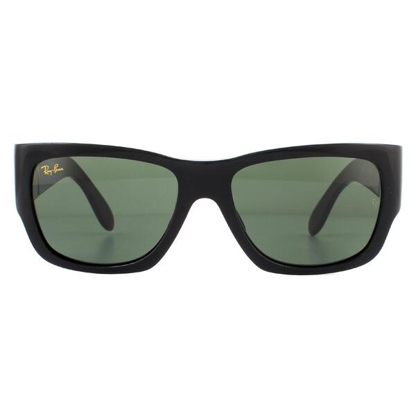 Ray-Ban Nomad RB2187 black square sunglasses, imported from the UK