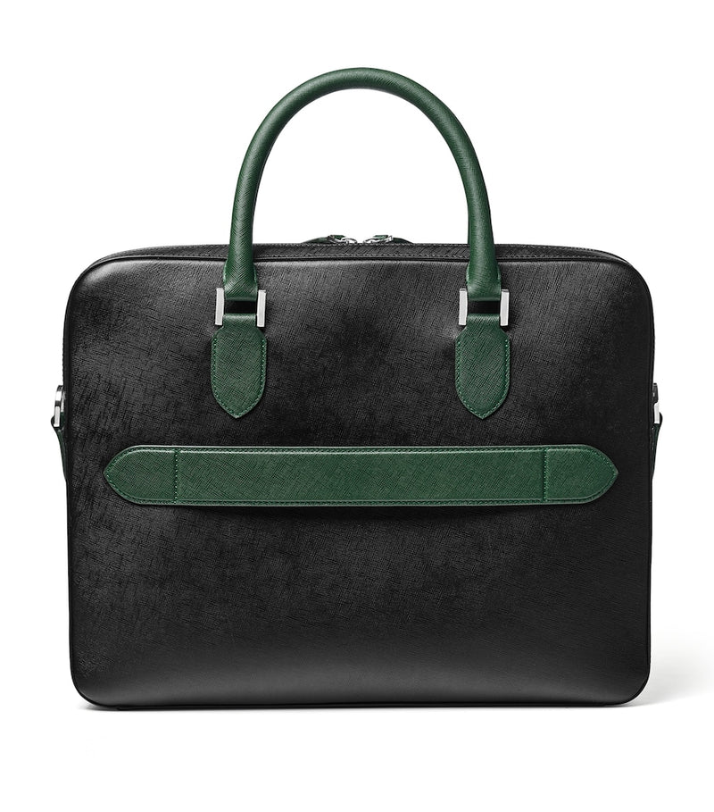 Aspinal of London slim leather Shield briefcase (British brand)