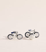 Harrods Babette Wasserman Rhodium-Plated Bicycle Cufflinks- Buy online at McGrocer