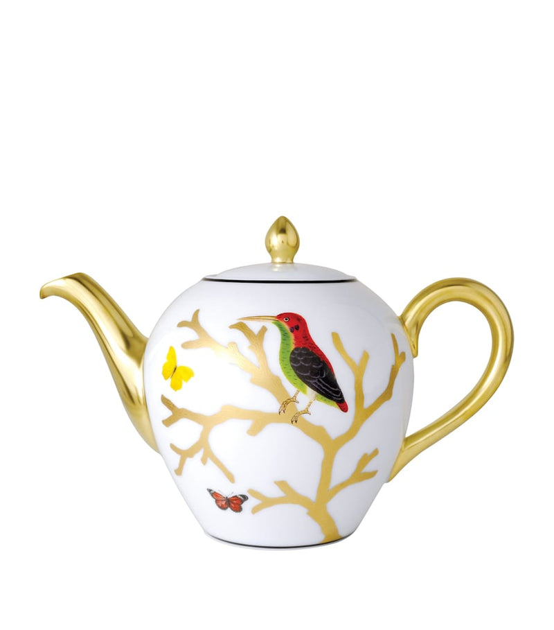 Bernardaud Aux Oiseaux Limoges porcelain teapot, UK version