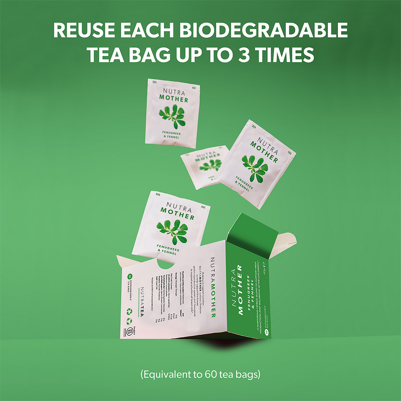 NutraMother lactation herbal tea 20 tea bags - British product