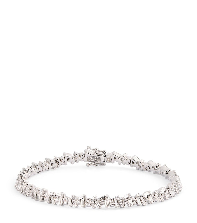 Suzanne Kalan white gold and diamond tennis bracelet - British product