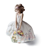 Lladró Wild Flowers porcelain figurine, imported from the UK