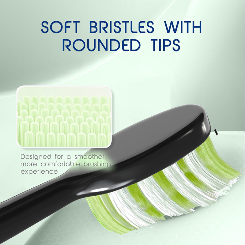Biovello replacement toothbrush heads black 4 pack, UK version