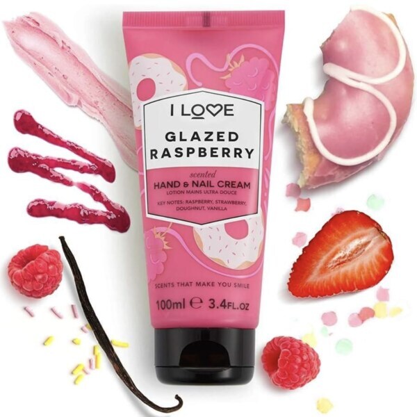 I Love Glazed hand cream raspberry 100ml, UK version