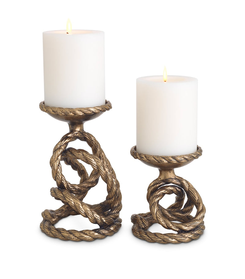 Eichholtz Corwyn candle holders antique brass set of 2, imported from the UK